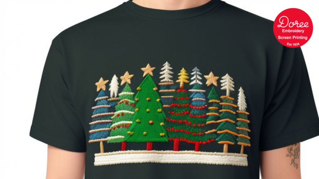 Christmas-Tree-embroidered-t-shirt