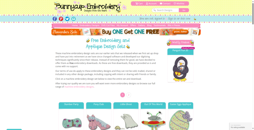 Free Embroidery design website