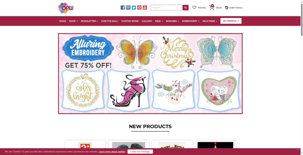 Free Embroidery design website